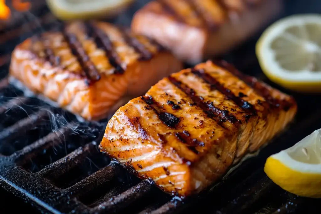 Grilled Salmon with Lemon