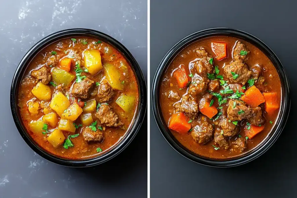 Tender beef stew slow-cooked to perfection