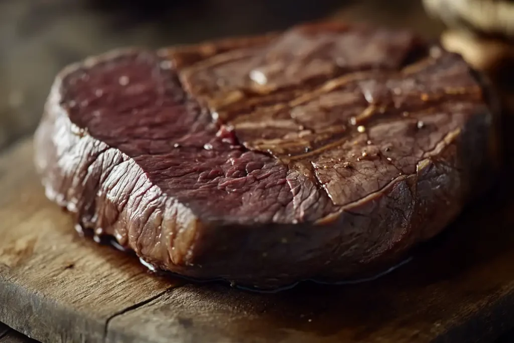 Cross-Section of Cooked Beef Heart