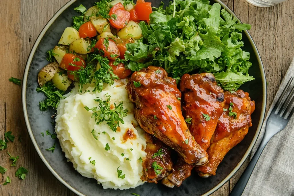 smothered turkey wings recipe served in a pan of savory gravy