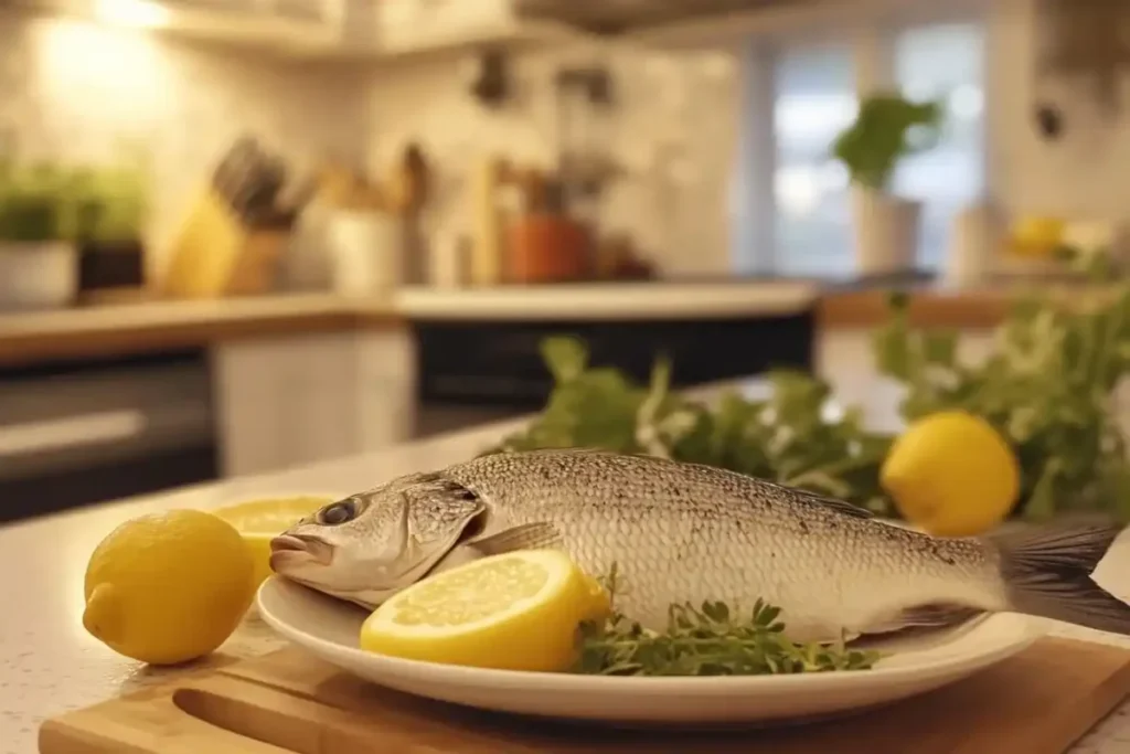 A small container showing how to make live food for fish?