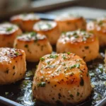 Close-up of salmon bites recipe served on a plate