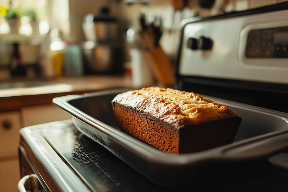 Why does my banana bread have no flavor? Sliced loaf on wooden board