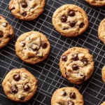 Chocolate chip pecan cookie recipe with golden-brown, chewy cookies