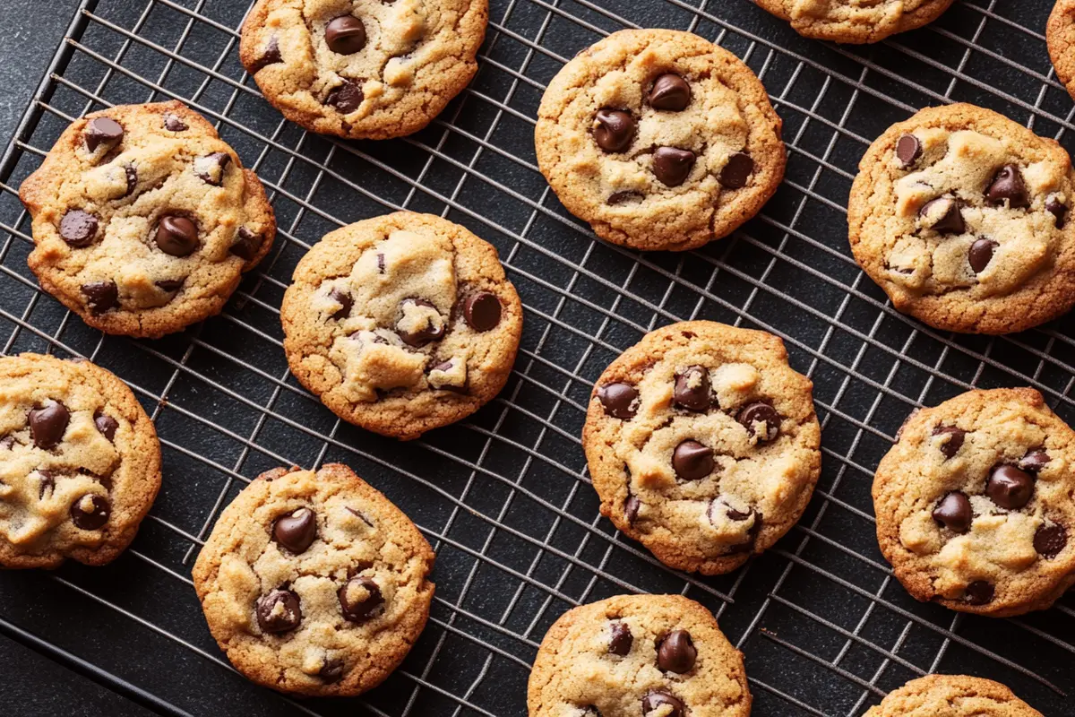 Chocolate chip pecan cookie recipe with golden-brown, chewy cookies