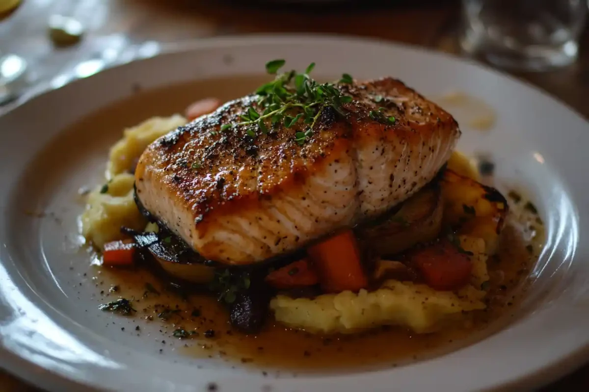 Delicious plate showing what mixes well with salmon?