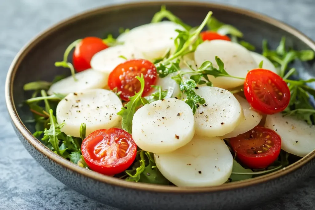 Cooked hearts of palm seasoned with herbs