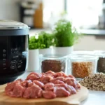 Slow cooker displaying high and low settings.