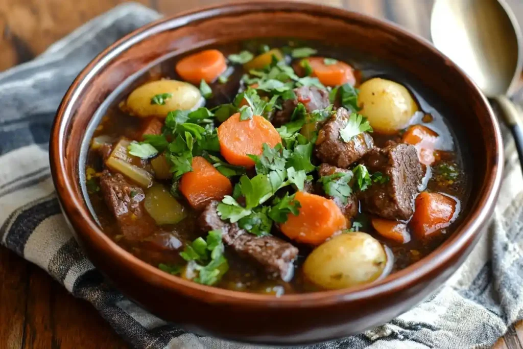 Beef and broccoli with soy sauce