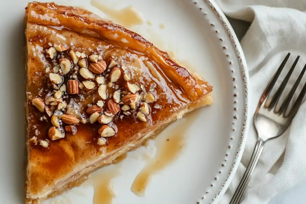 Easy baklava recipe on plate