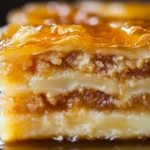 Crispy baklava close-up