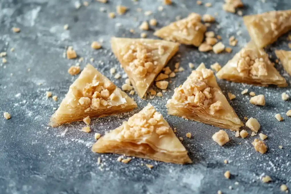 Greek baklava triangles