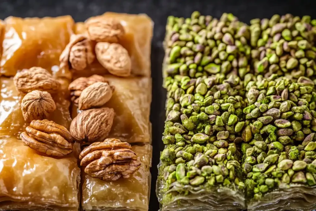 Nuts for Greek and Turkish baklava