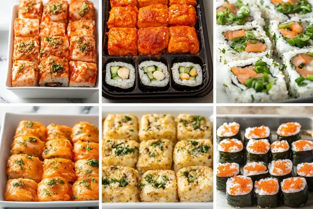 Different Variations of Baked Sushi